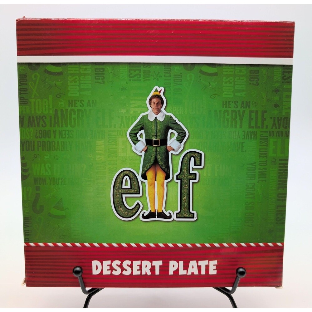 Elf Holiday Movie Dessert Plate Loot Crate Exclusive New in Box Melamine